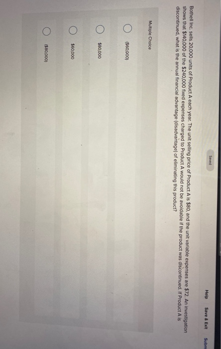  Saved Help Save & Exit Subm Bothell Inc. sells 20,000 units