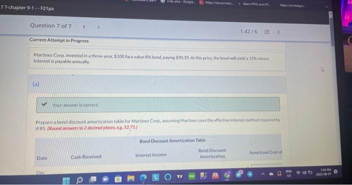 please help with part 2 (journal entries ) Martinez Corp imvested in