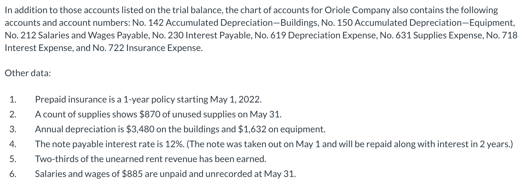 opened for business on May 1, 2022. Its trial balance before adjustment