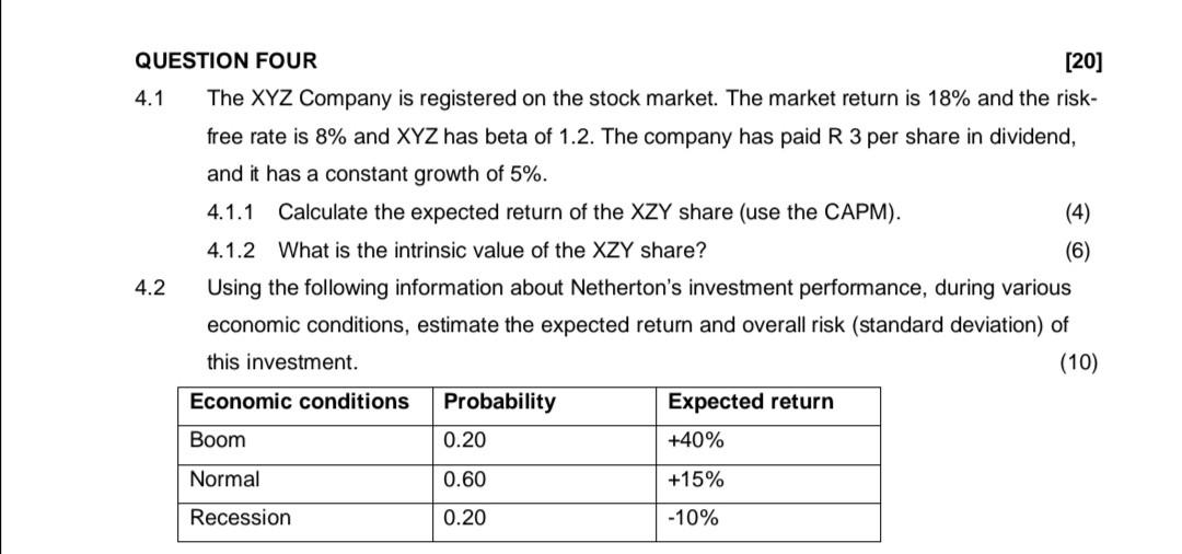 **PLEASE ANSWER ALL SUB-QUESTIONS AND EXPLAIN STEP BY STEP, PLEASE INCLUDE FORMULAE