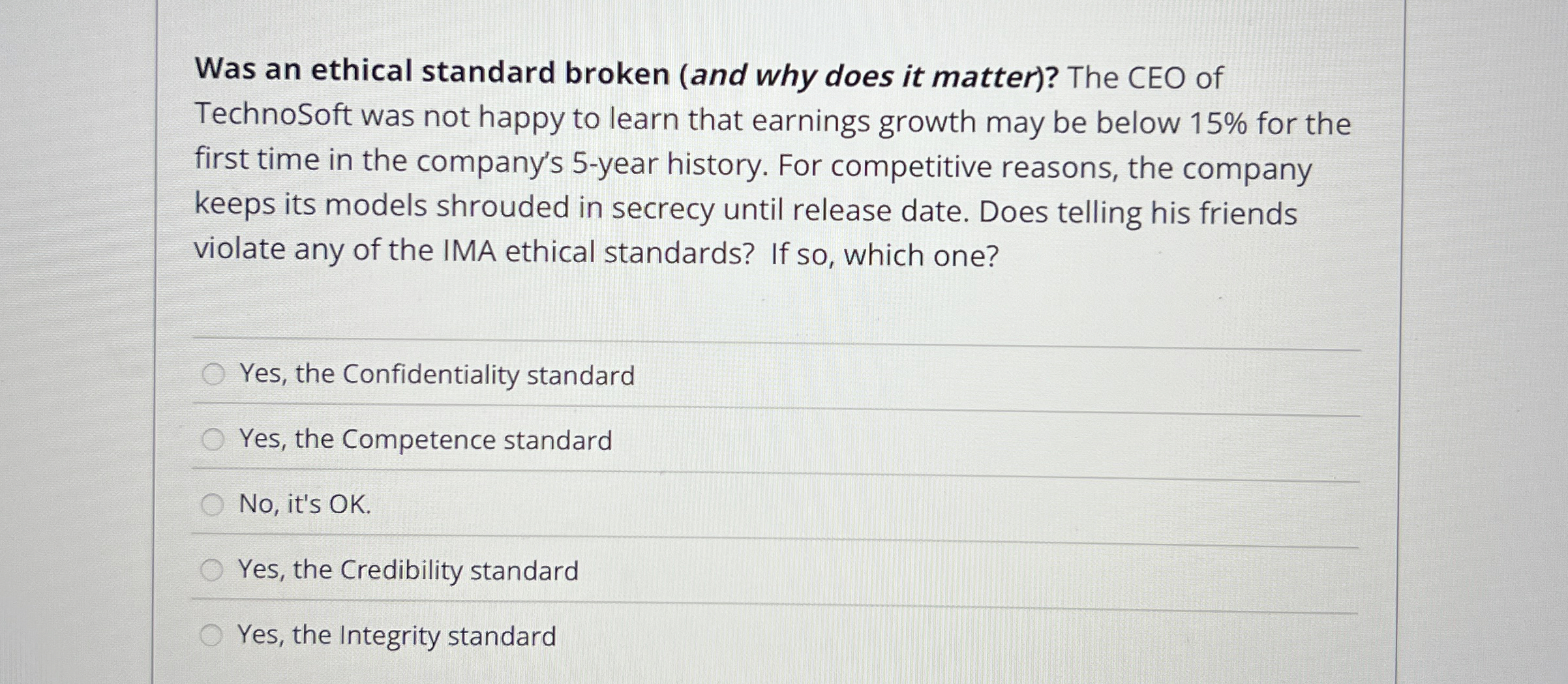  Was an ethical standard broken (and why does it matter)? The