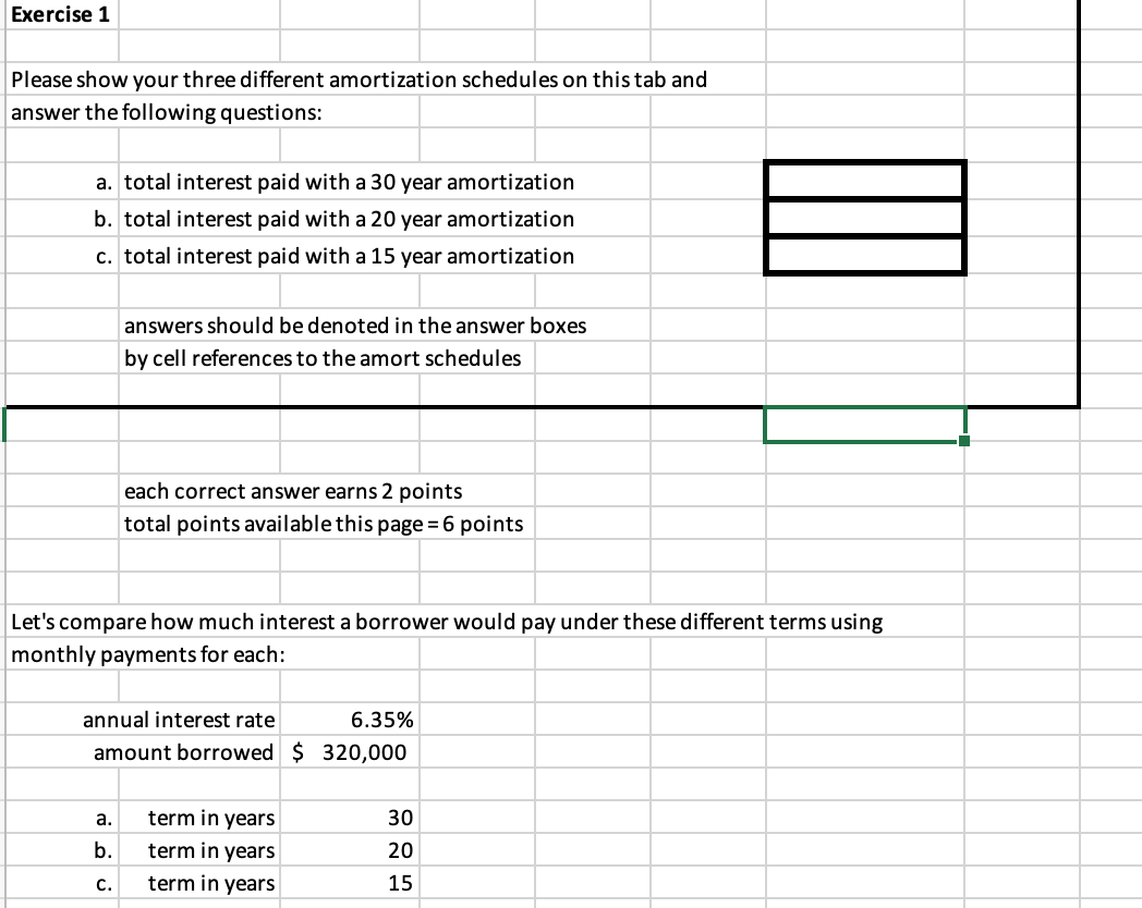  Please show all work in Excel. Please show your two different