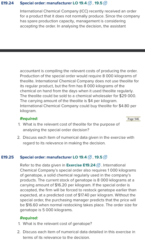 ONLY ANSWER E19.25 PLEASE E19.24 Special order: manufacturer LO 19.4g , 19.5g