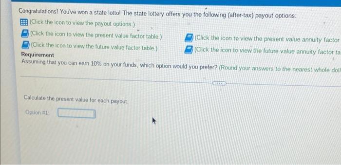 need all 3 options figured out and which one is the best