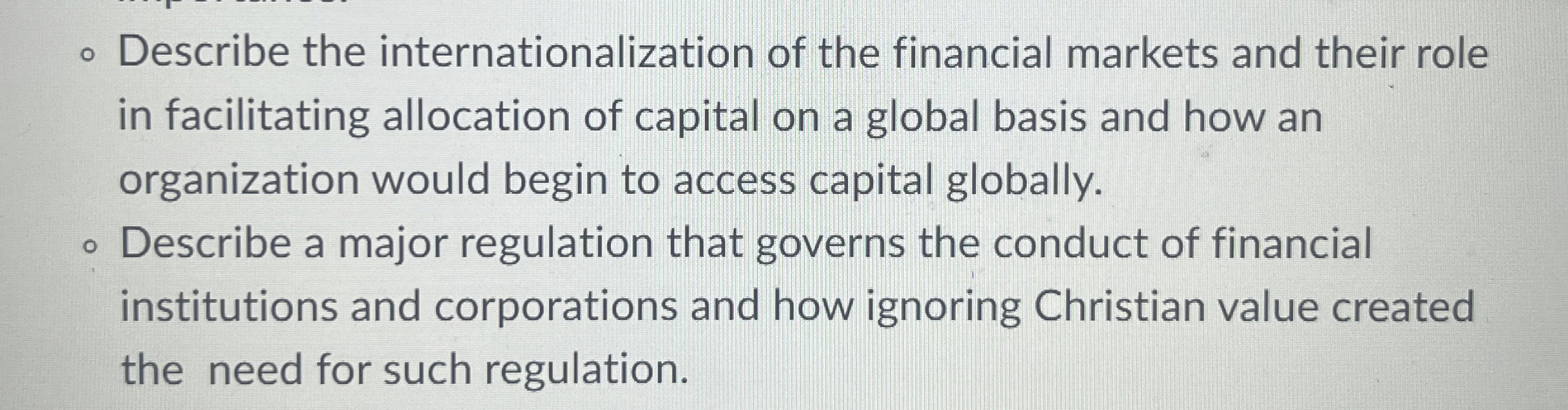  Answer these two questions entirely 