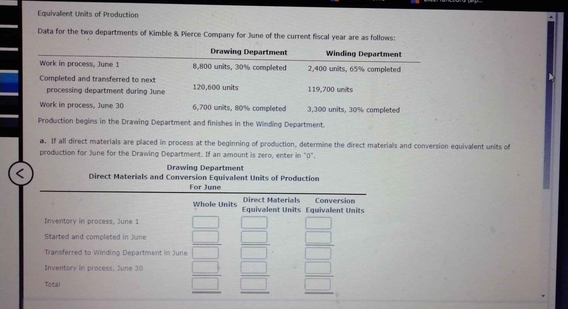  Please help me answer this question. Thank you. Equivalent Units of