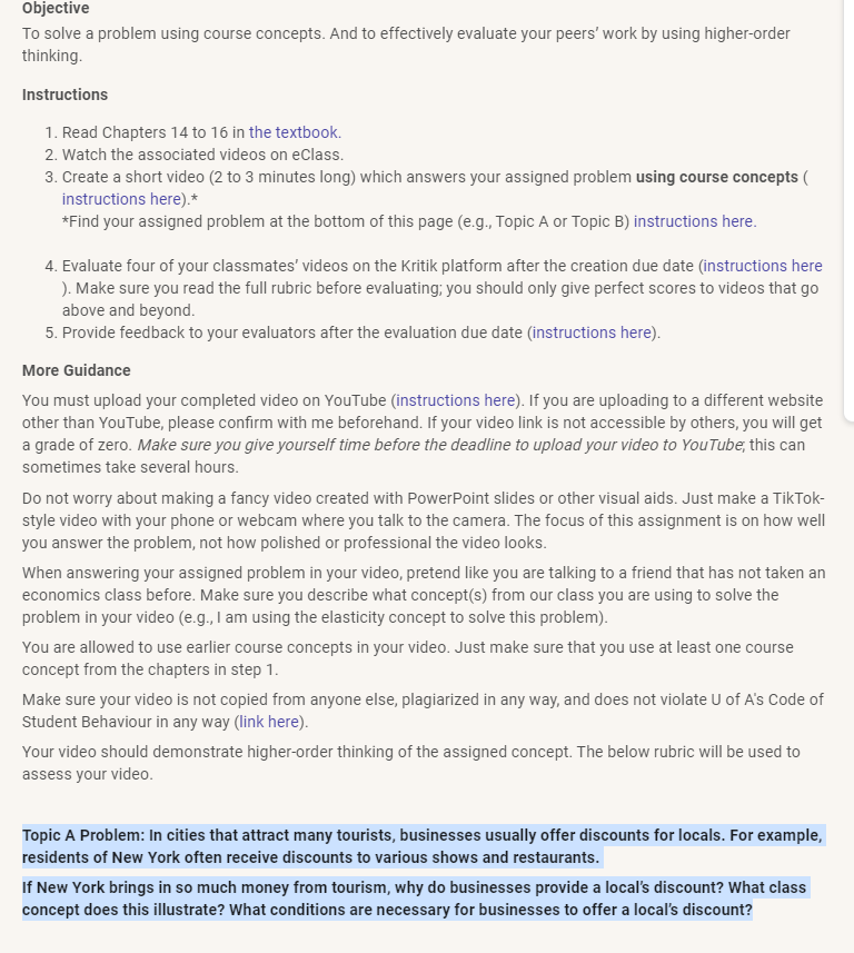  Objective To solve a problem using course concepts. And to effectively