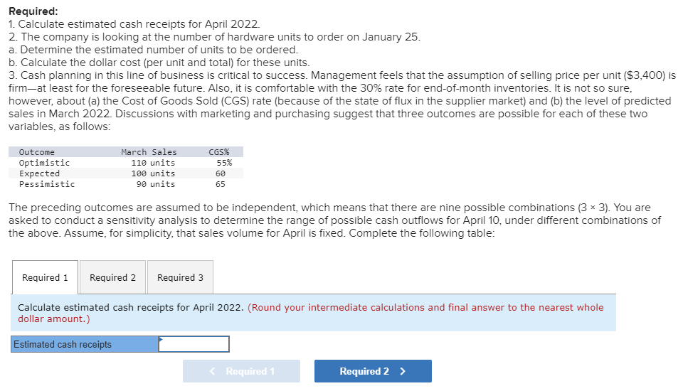 ! Required information [The following information applies to the questions displayed below.)
