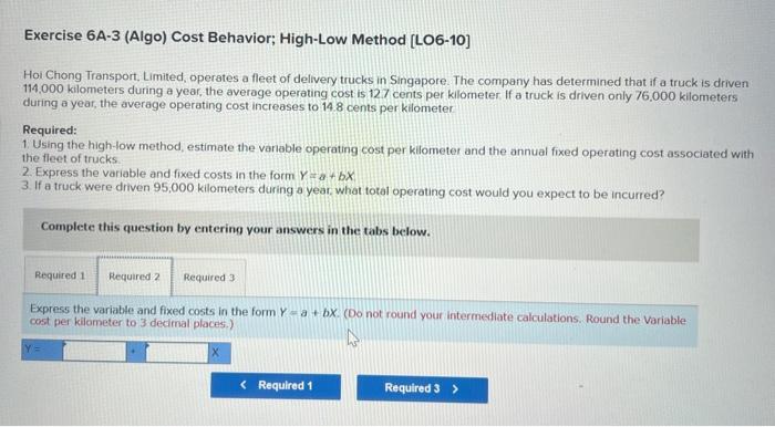 Limited, operates a fleet of delivery trucks in Singapore. The company has