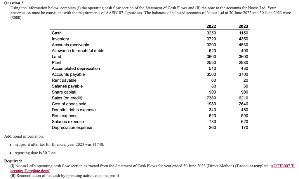  for q 1 - please use t account if possible Question