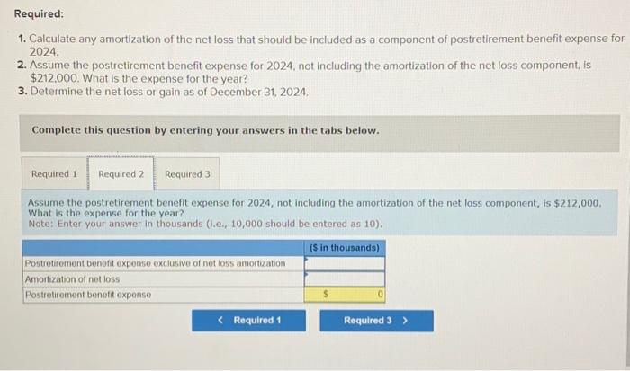 benefit plan. On January 1,2024, the following planrelated data were avallable: The