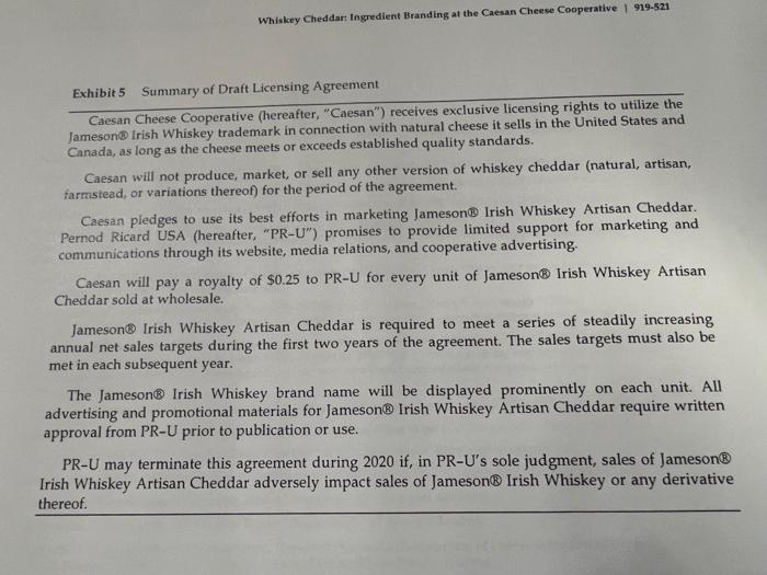 4 Individual Case Two Read the "Whiskey and Cheddar: Ingredient Branding at