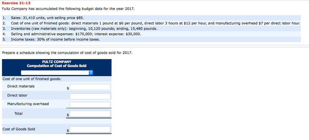 PLEASE HELP ANSWER THE FULL QUESTION, HAVING DIFFUCULTY. THANK YOU! Exercise 21-13