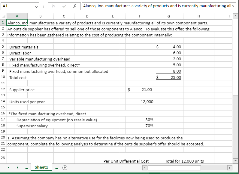 YELLOW CELLS NEED FILLED. EXCEL FORMULAS ONLY - PLEASE DO NOT JUST