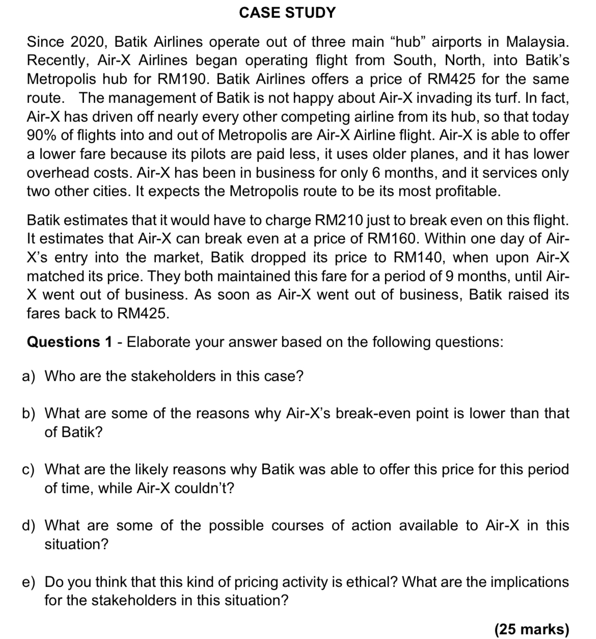  CASE STUDY Since 2020, Batik Airlines operate out of three main