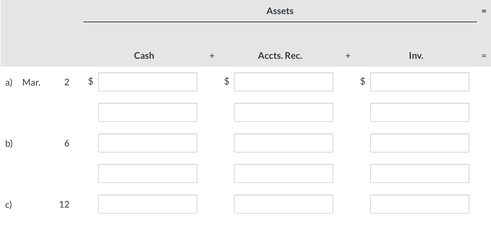 record the following transactions for Crane Company using a perpetual inventory system.