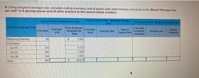 when costs are rising (LO6-3) The following information applies to the questions