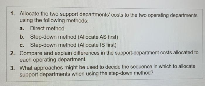 services to government and corporate clients Concord has two support departments--administrative services