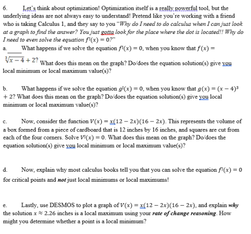  6. Let's think about optimization Optimization itself is a really powerful