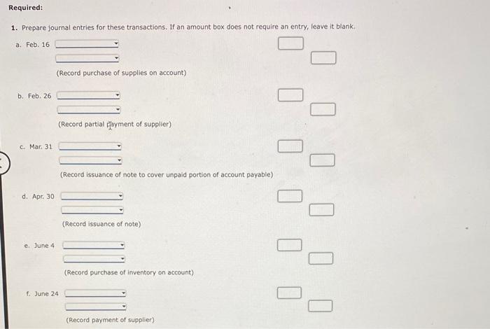 engaged in the folowing transactions during 2019: a. Purchased $32,000 of supplies