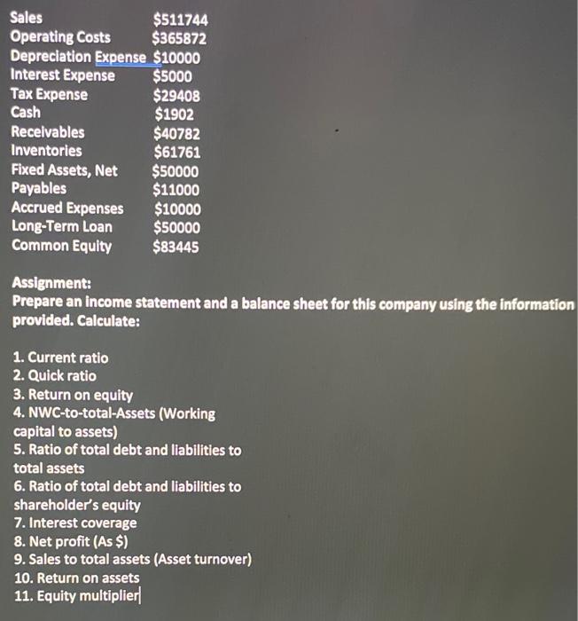 Please post answers using microsoft excel if possible. thanks Assignment: Prepare an