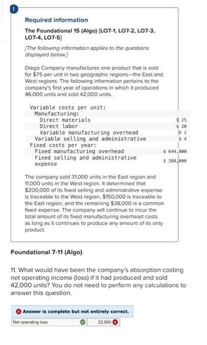  help, please show steps Foundational 7-11 (Algo) 11. What would have