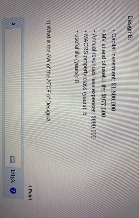 from Intel. Their effective income tax rate is 40%, and MACRS-GDS depreciation