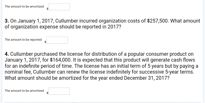 the questions asked about each of the factual situations. 1. Cullumber purchased