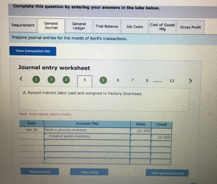 $80,000. Raw materials purchases in April are $500,000, and factory payro cost