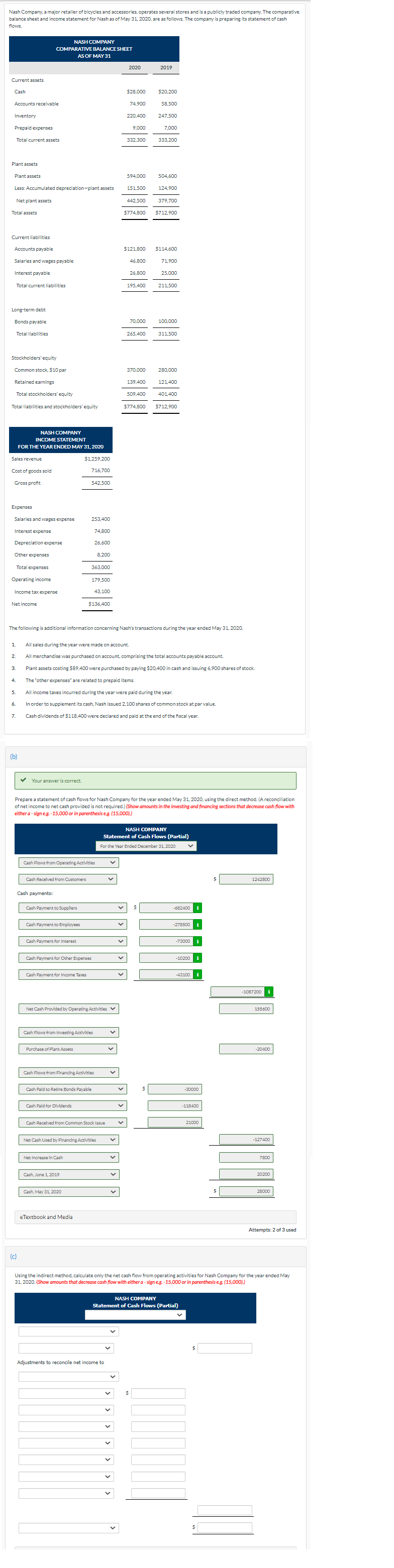  *PLEASE NOTE: Part B has already been solved, and is only