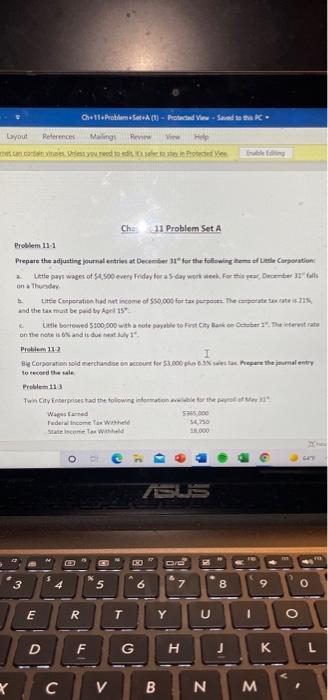  Ch 11. Problem Set (t) - Procedim. Sadeh Layout References Mange
