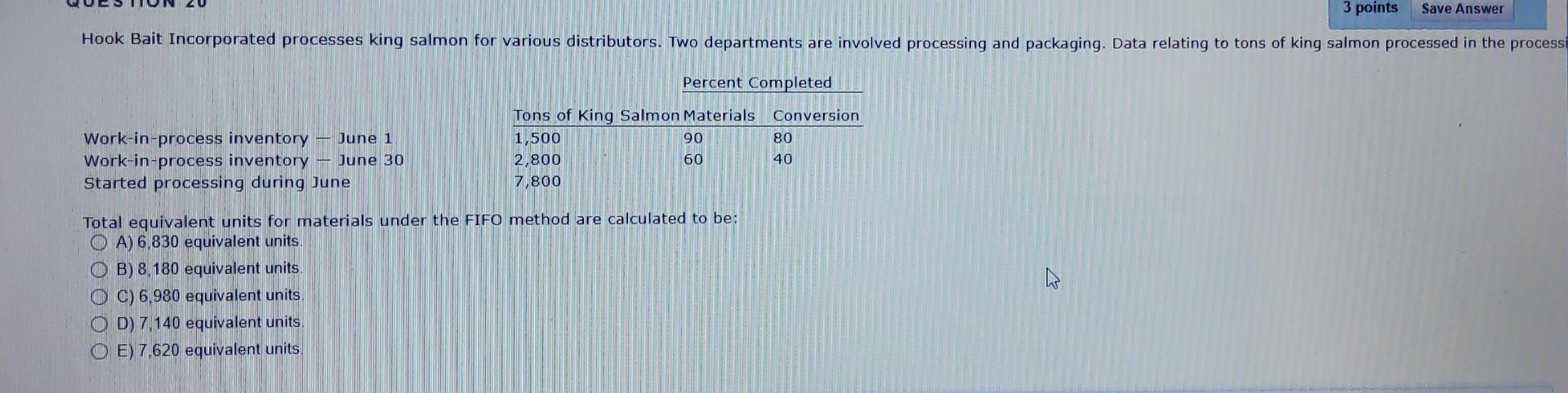  Total equivalent units for materials under the FIFO method are calculated