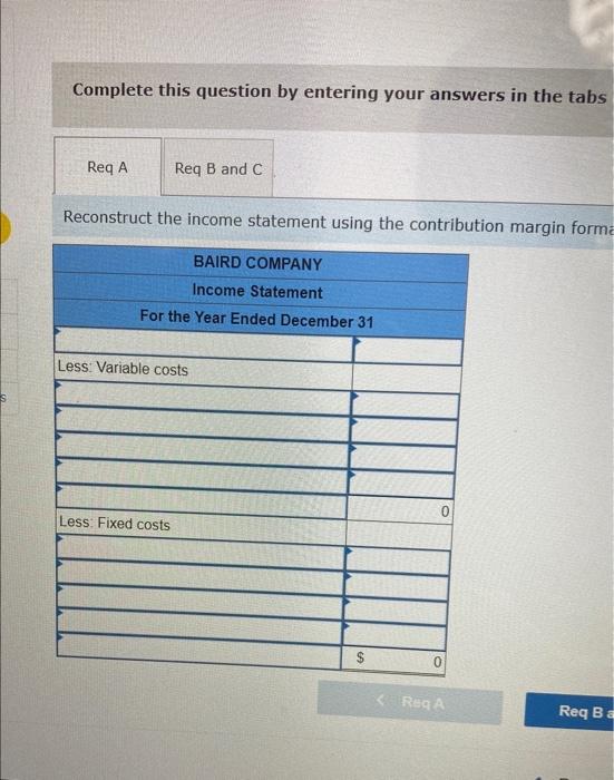 the magnitude of operating leverage LO 11-3, 11-4 The following income statement