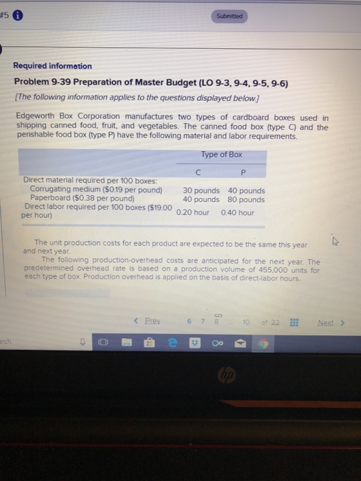  How do I complete the calculations below #5 Required information Problem