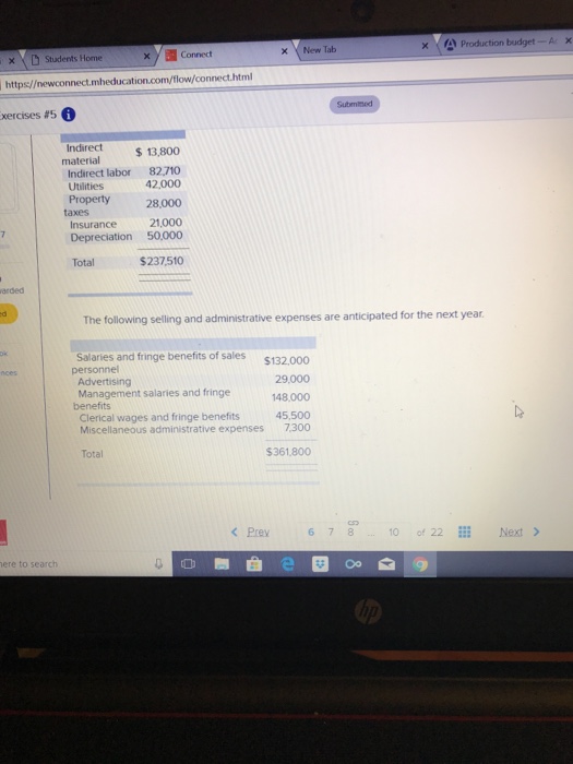 9-39 Preparation of Master Budget (LO 9-3, 9-4, 9.5, 9-6) The following