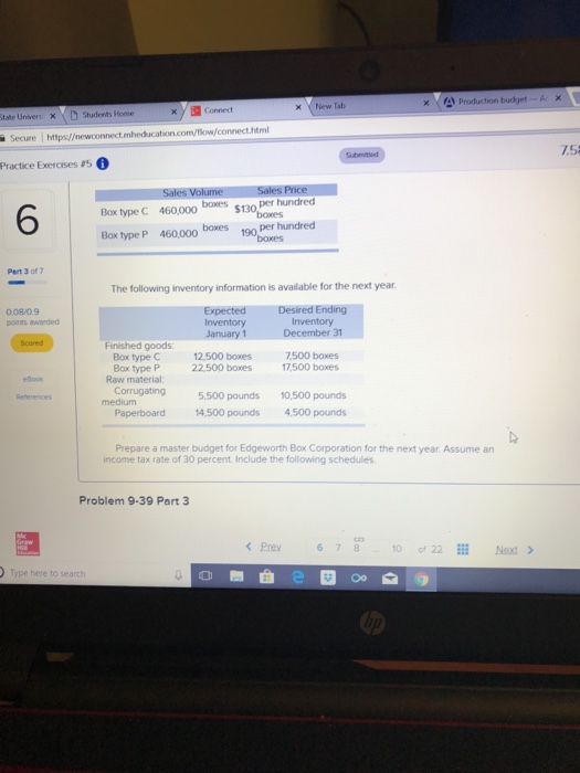 information applies to the questions displayed below Edgeworth Box Corporation manufactures two