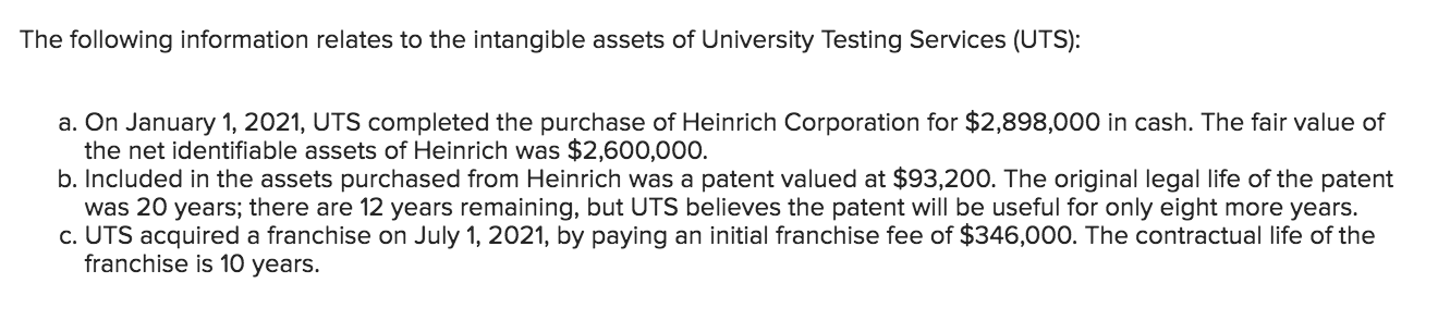 a) prepare the journal entry for amortization on goodwill b) prepare the