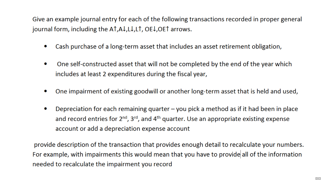  extra explanation on point two please Give an example journal entry