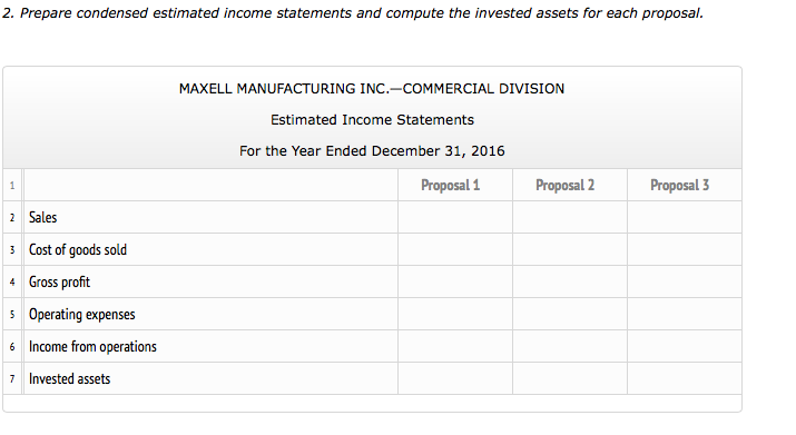 562,632.00 7 Equipment depreciation 183,610.00 8 Total $4,225,270.00 Required: 1. Prepare a