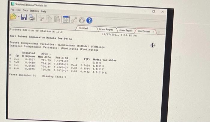 you ran in Part 2.c.? Why or why not? (2 points) Student