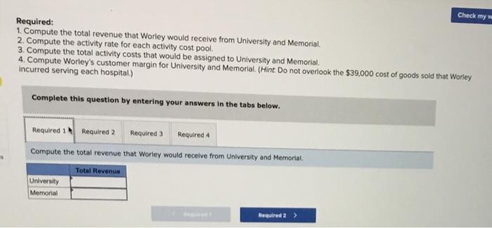 supplies to hundreds of Check my work hospitals. Worley sets its prices