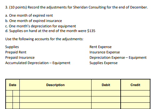 The chart of accounts and balances as of November 30 are as