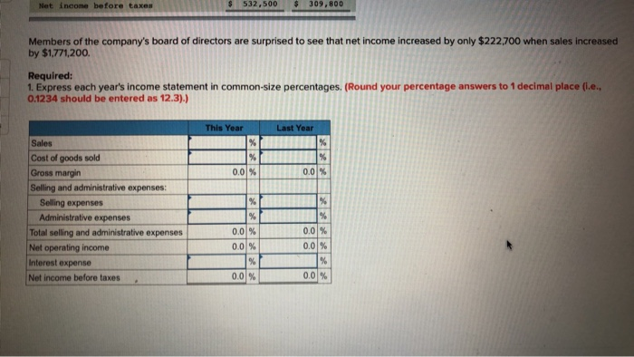 McKenzie Sales, Ltd., of Toronto Conparative Incone Statement This Sales Cost of