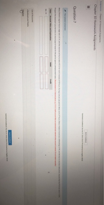 40 hours. During a January pay period. Betsy works 47 hours Betsy'sts