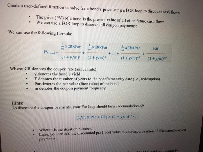  Use VBA to solve Create a user-defined function to solve for