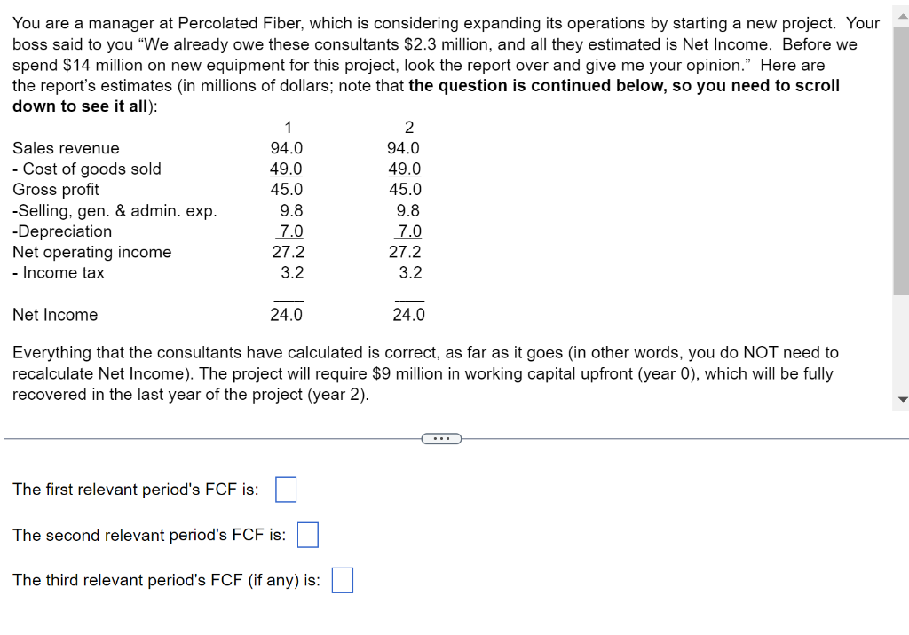 show work and formulas for each question You are a manager at