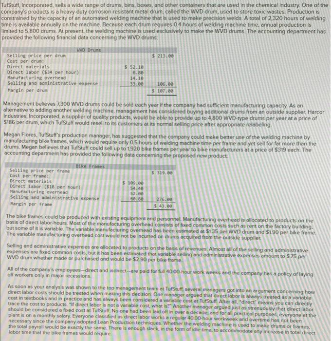 please explain and break down the required step by step TurStuff, Incorporated,