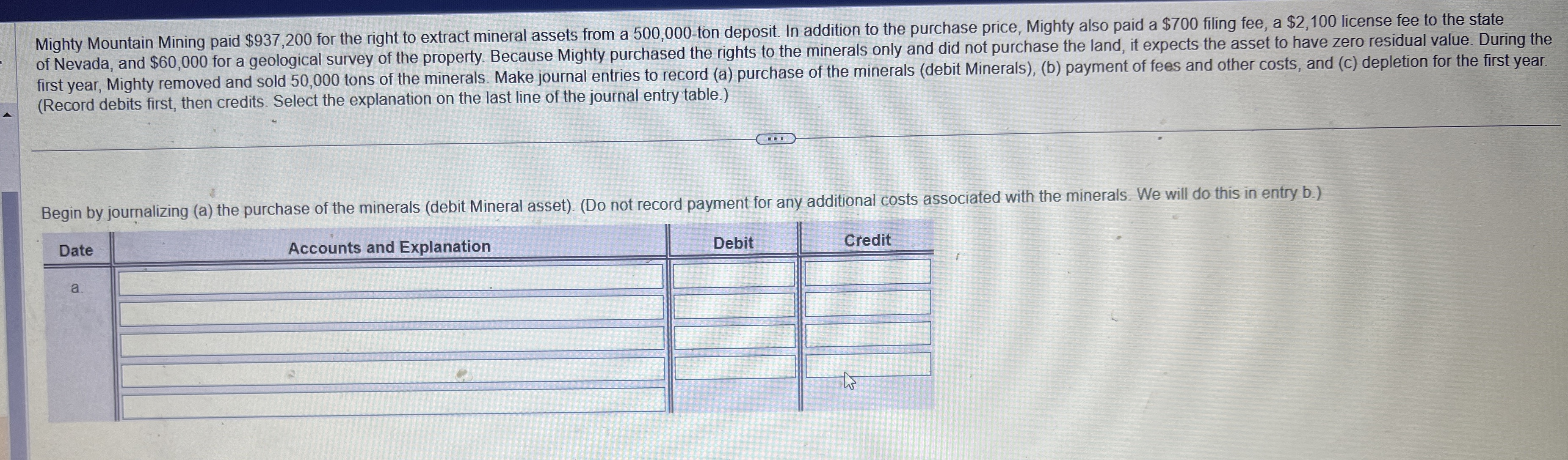  Mighty Mountain Mining paid $937,200 for the right to extract mineral