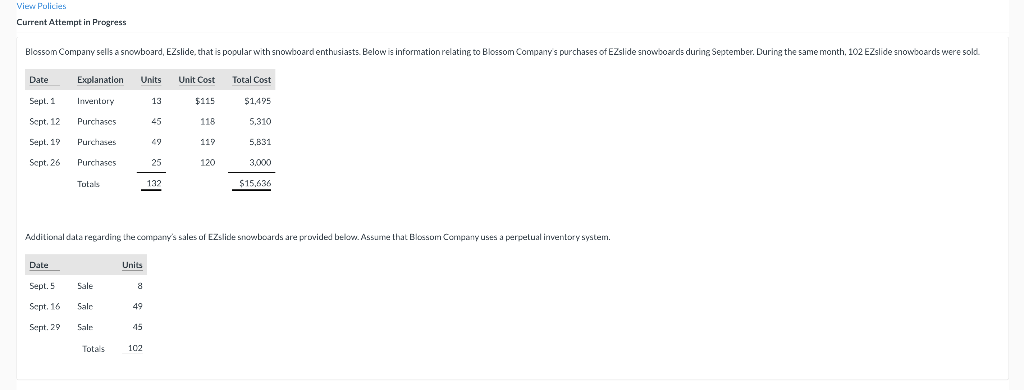 PLEASE SOLVE ASAP LIMITED TIME LEFT PLEASE. View Policies Current Attempt in