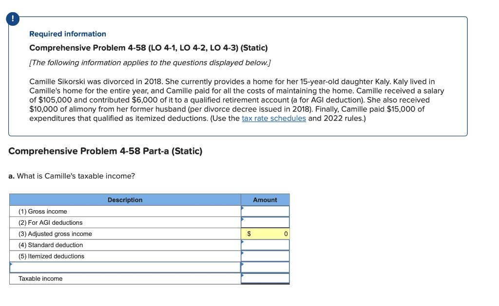 Required information Comprehensive Problem 4-58 (LO 4-1, LO 4-2, LO 4-3)